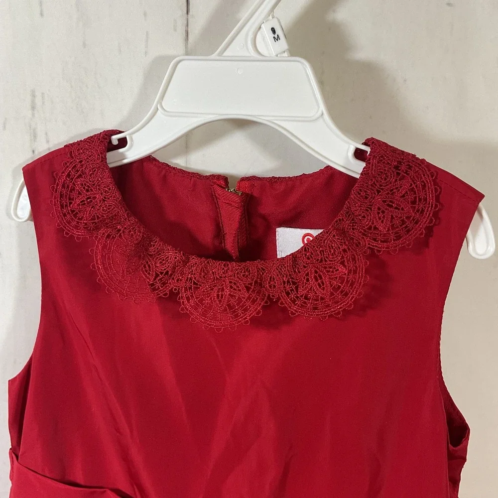 Jason Wu Neiman Marcus x Target Girls Dress 3T Red Holiday Party Lace Collar Bow